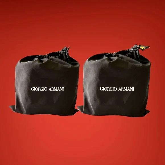 2 GIORGIO ARMANI SET OF SATIN DUST BAGS - Picture 1 of 5